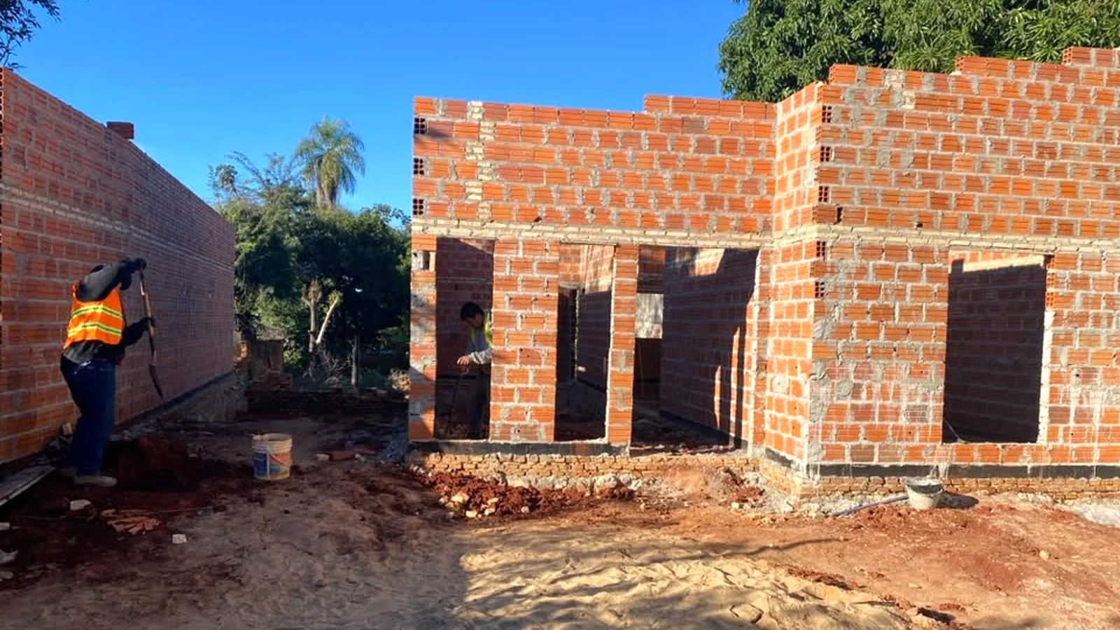 Obra gruesa de una vivienda levantada por MG. Arquitectura